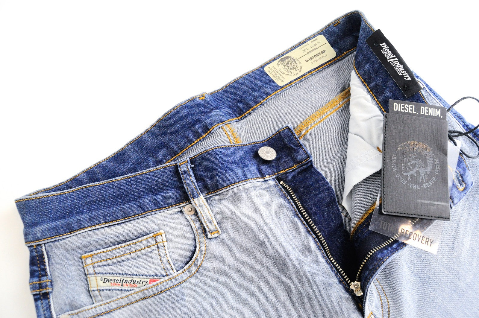 DIESEL D-Istort-SP 085AU mens Jeans W31/L32 Blue Cotton Skinny Washed stretchy