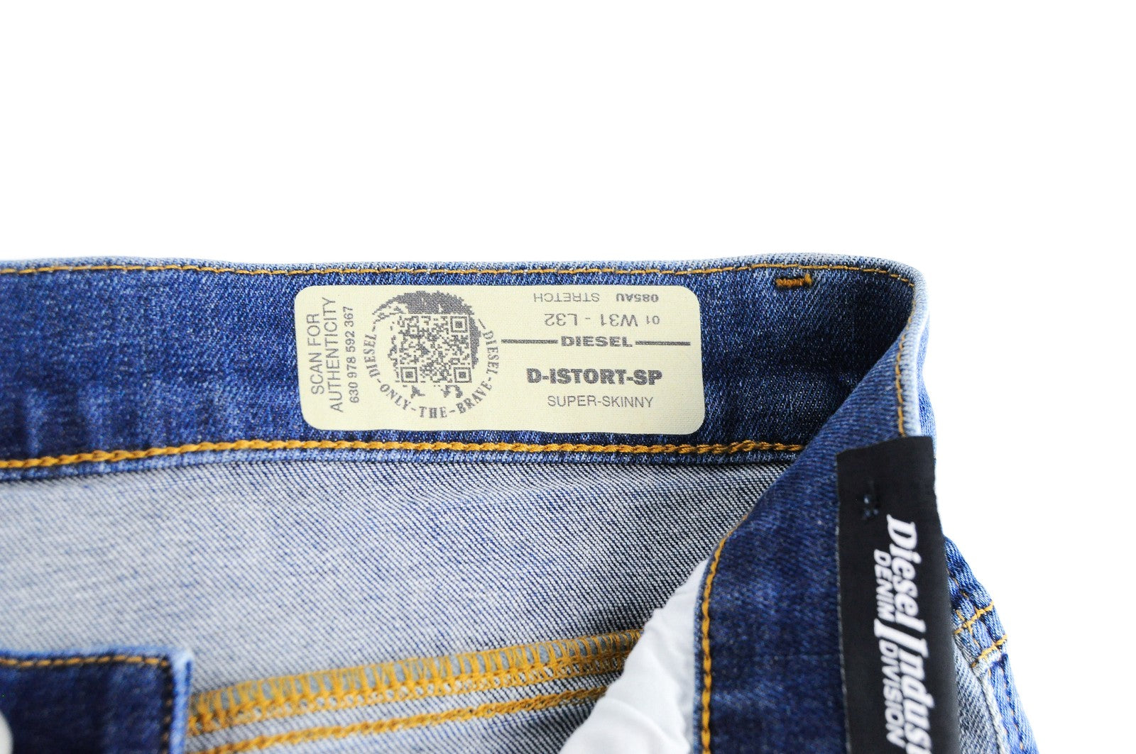 DIESEL D-Istort-SP 085AU mens Jeans W31/L32 Blue Cotton Skinny Washed stretchy