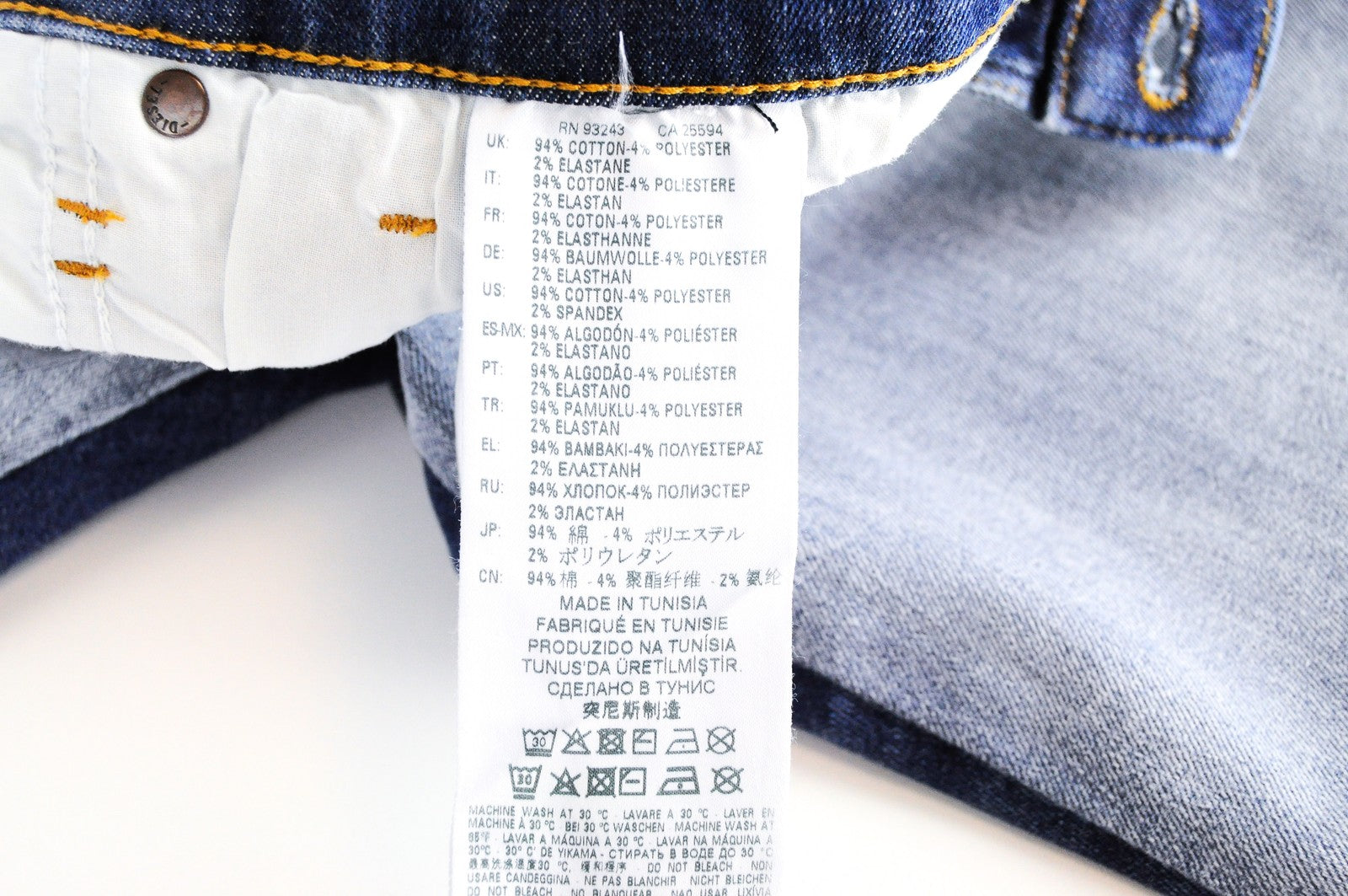 DIESEL D-Istort-SP 085AU mens Jeans W31/L32 Blue Cotton Skinny Washed stretchy