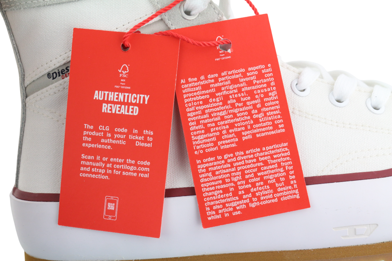 DIESEL S-Principia Mid Men Sneakers EU43 White High Top Lace  Trainers RRP€185