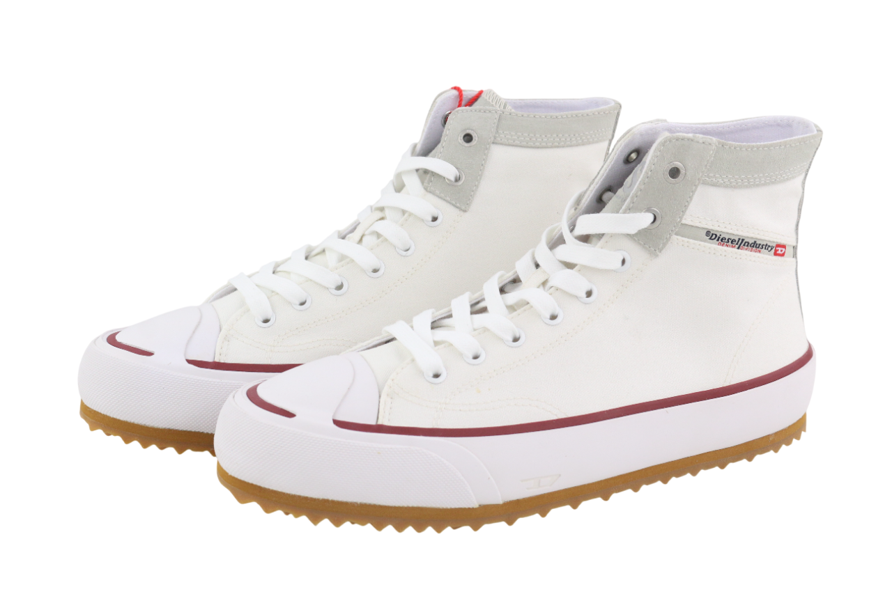 DIESEL S-Principia Mid Men Sneakers EU43 White High Top Lace  Trainers RRP€185