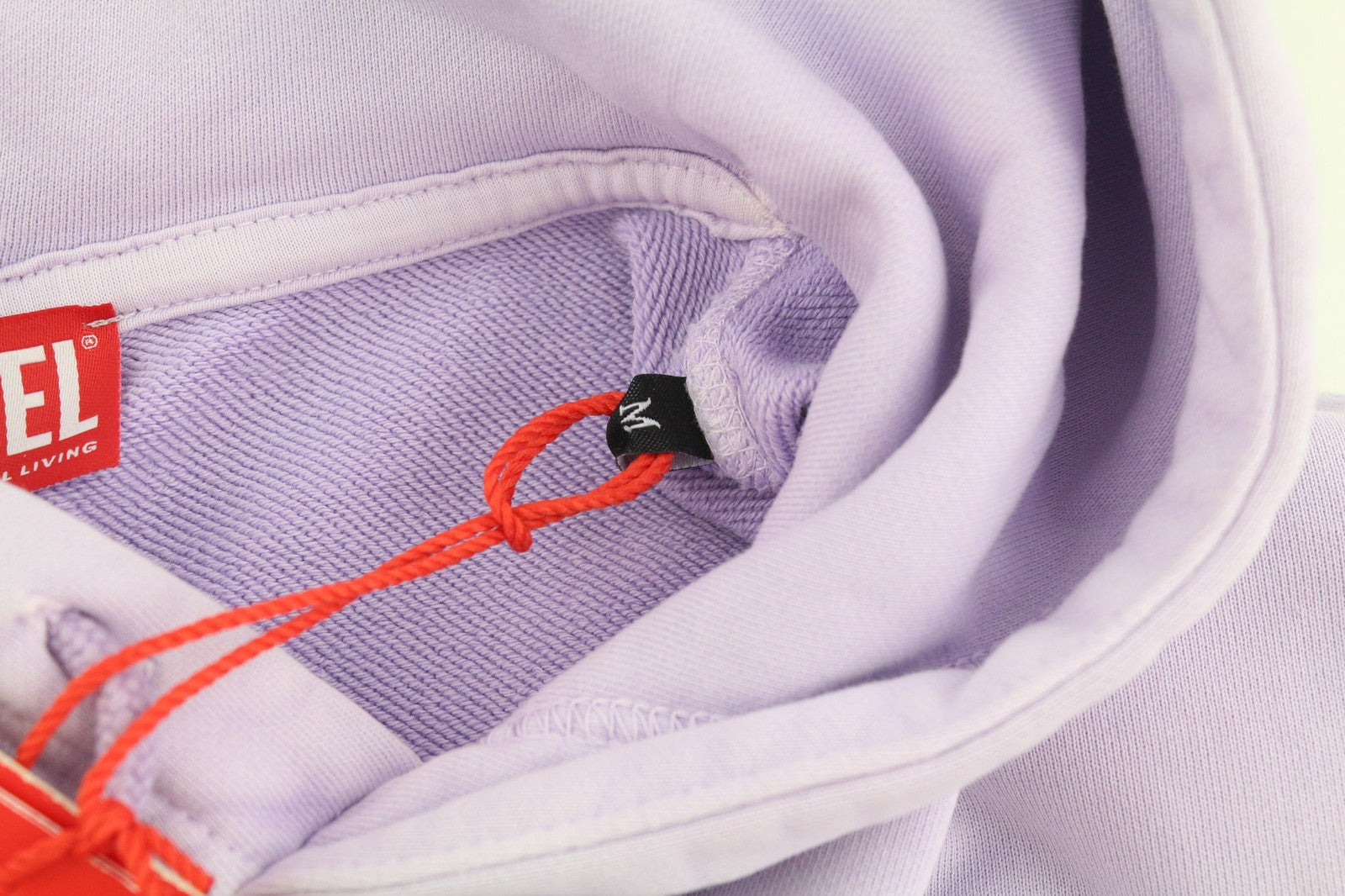 DIESEL S-Ginn-Hood-Ind Men Hoodie M Purple Pullover Kangaroo Pocket RRP€175