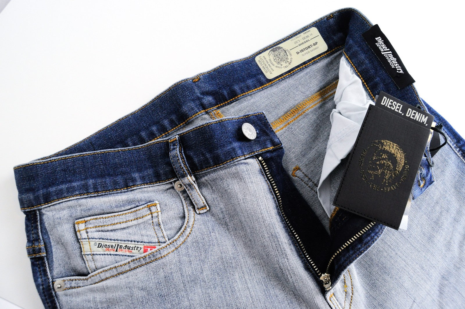 DIESEL D-Istort-SP 085AU mens Jeans W30/L32 Light Blue Skinny Cotton stretchy