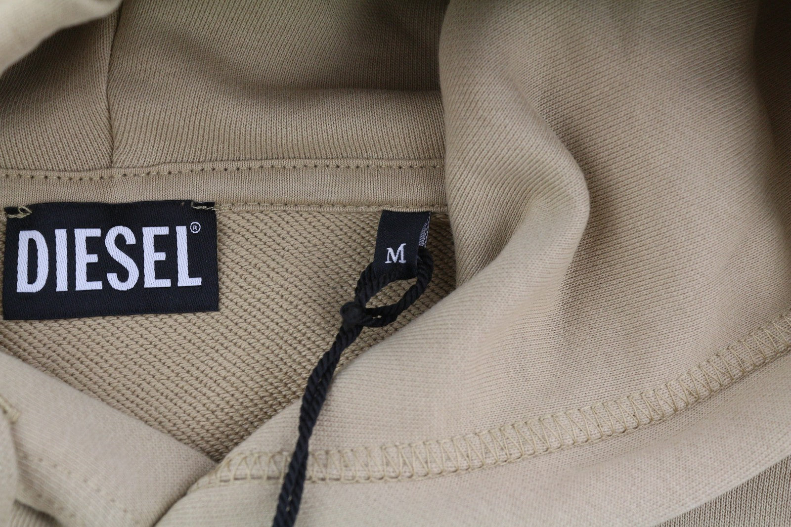 DIESEL F-Reggy-Hood New-Ita Women Hoodie M Light Brown Pullover RRP€135