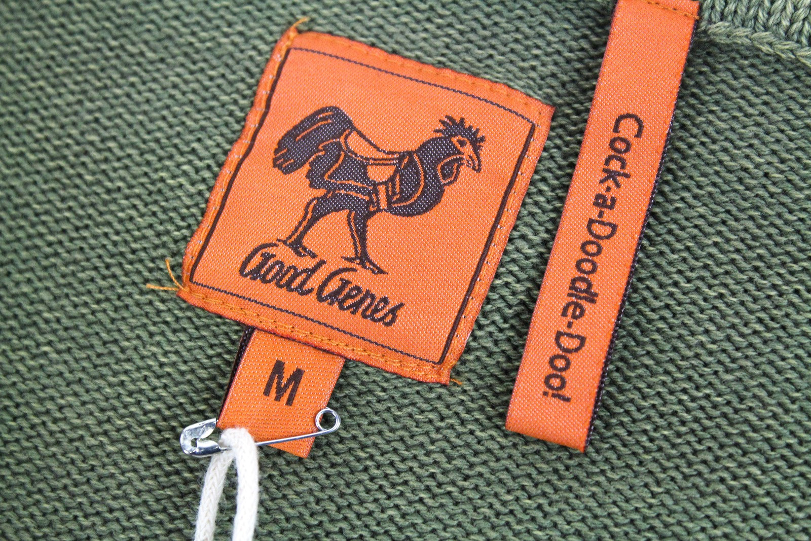 GOOD GENES mens Jumper M Green  Cotton Long sleeved Knitted Pullover