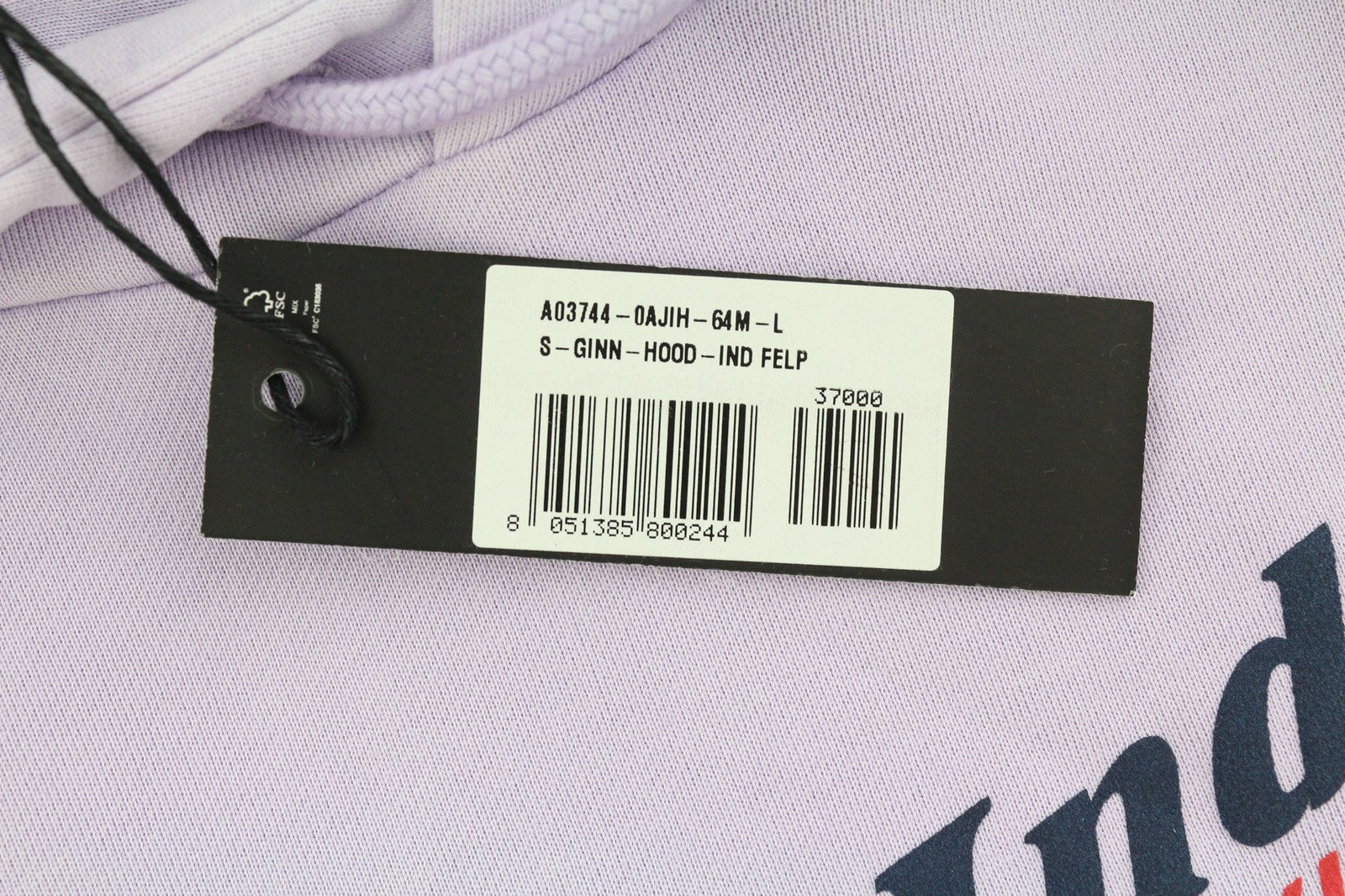 DIESEL S-Ginn-Hood-Ind Men Hoodie L Purple Pullover Kangaroo  RRP€175