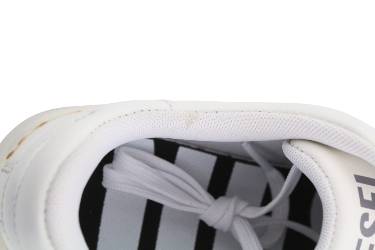 DIESEL S-Athene Low Men Sneakers EU41 White Leather Laced RRP€160 Trainers