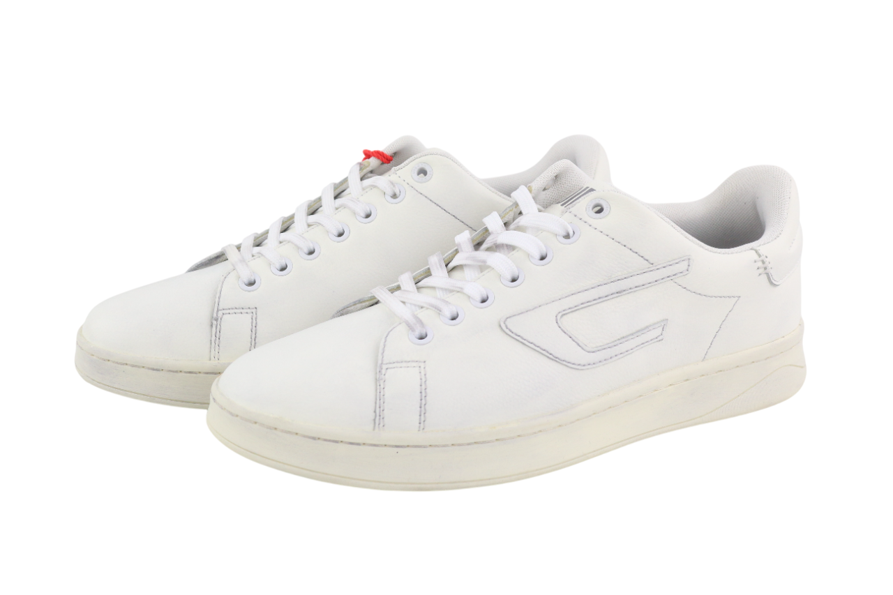 DIESEL S-Athene Low Men Sneakers EU41 White Leather Laced RRP€160 Trainers