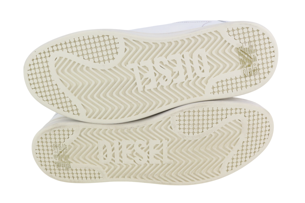 DIESEL S-Athene Low Men Sneakers EU41 White Leather Laced RRP€160 Trainers