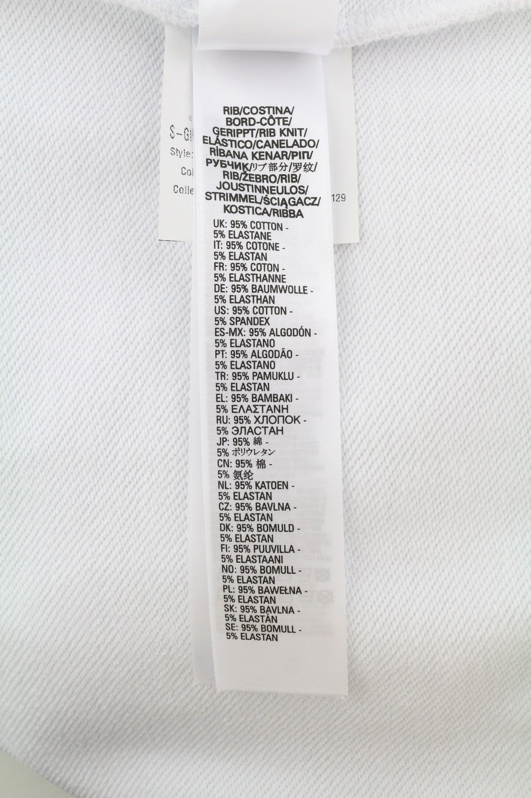 DIESEL S-Girduk Men Sweatshirt L White Pullover Patch Pocket Light RRP€150