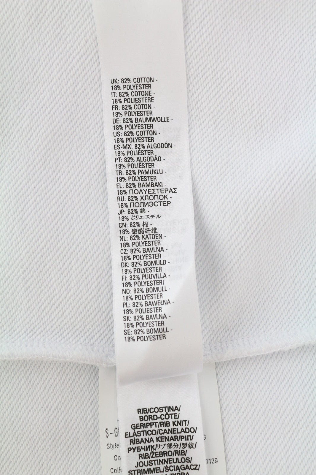 DIESEL S-Girduk Men Sweatshirt L White Pullover Patch Pocket Light RRP€150