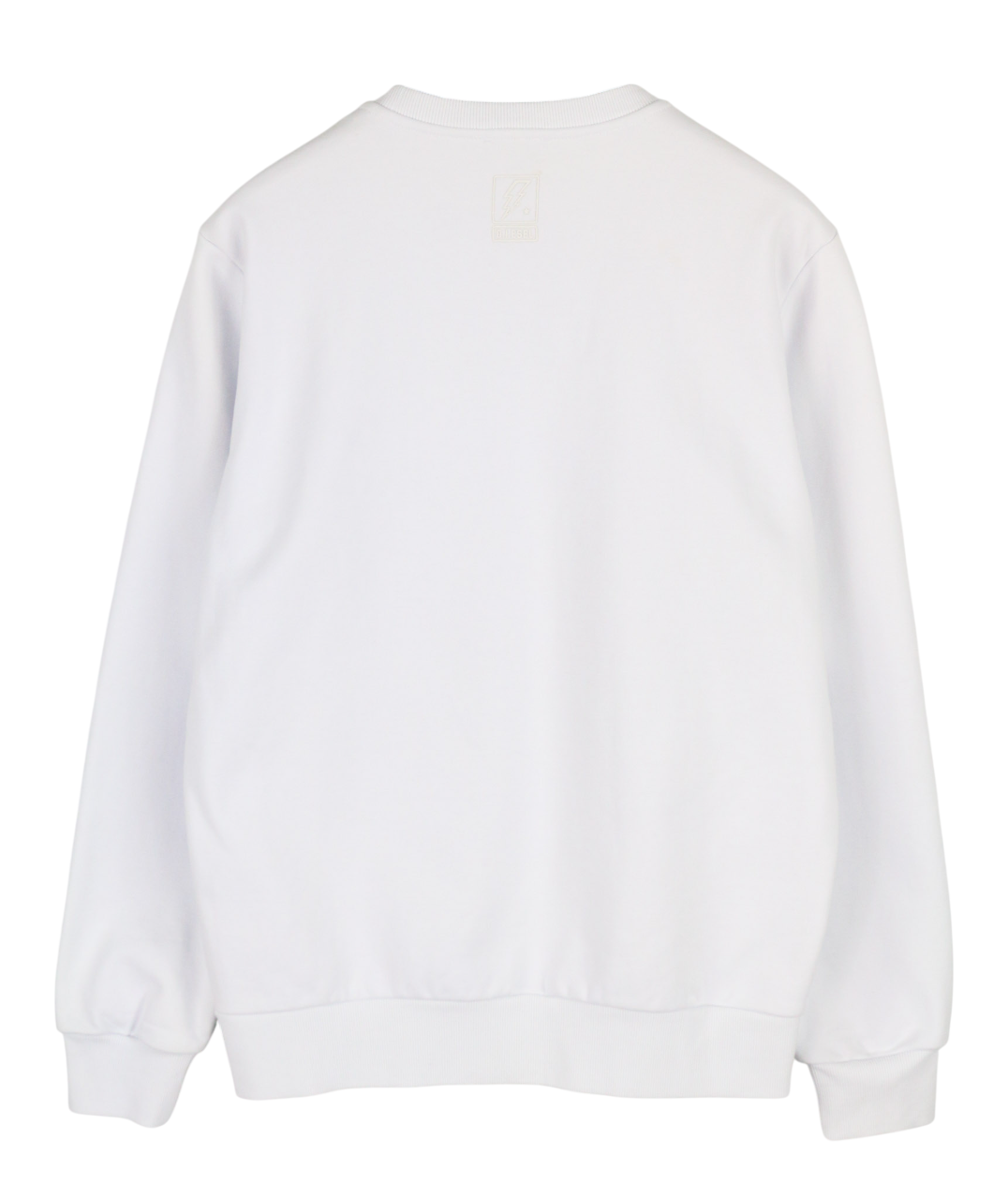 DIESEL S-Girduk Men Sweatshirt L White Pullover Patch Pocket Light RRP€150