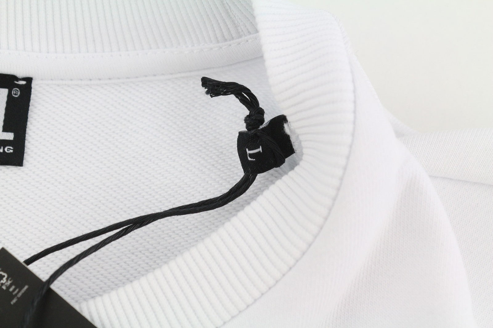 DIESEL S-Girduk Men Sweatshirt L White Pullover Patch Pocket Light RRP€150