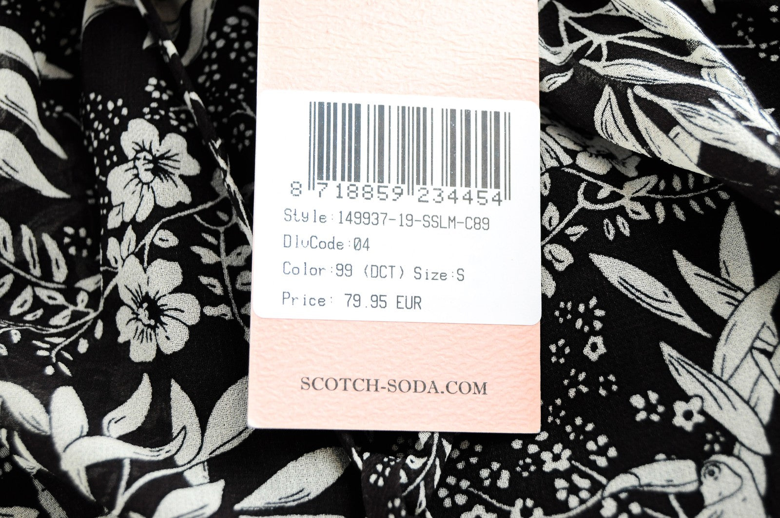 MAISON SCOTCH The Poolside womens Skirt S Brown Pleated Floral Midi Lined