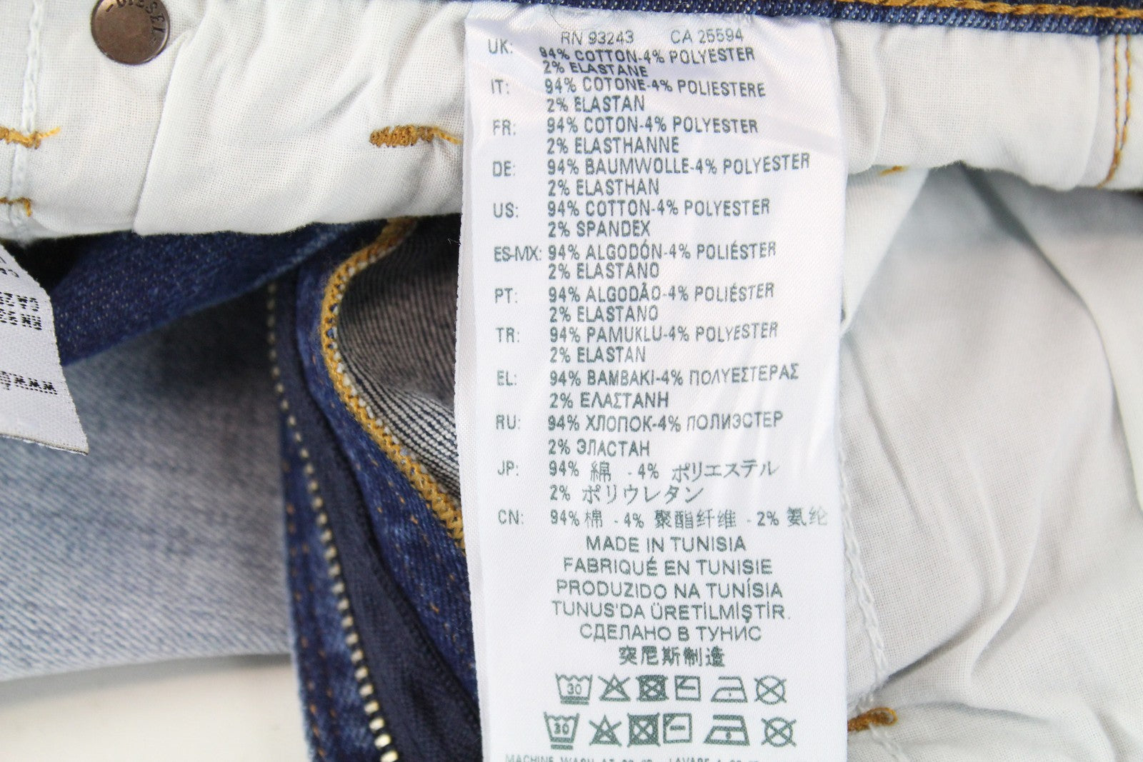 DIESEL D-Istort-SP 085AU mens W30/L32 Skinny  stretchy Jeans Blue Washed