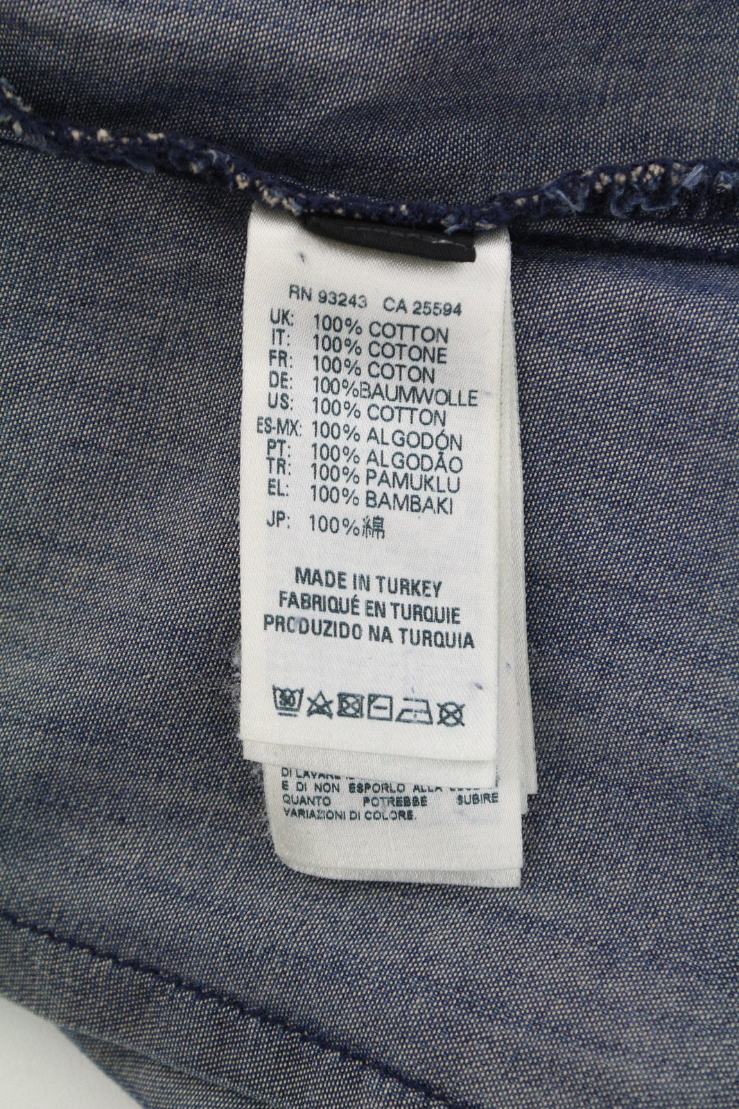 DIESEL De-Pratt Women Shirt 2XS Denim Western Washed Spread Neck Snap Buttons