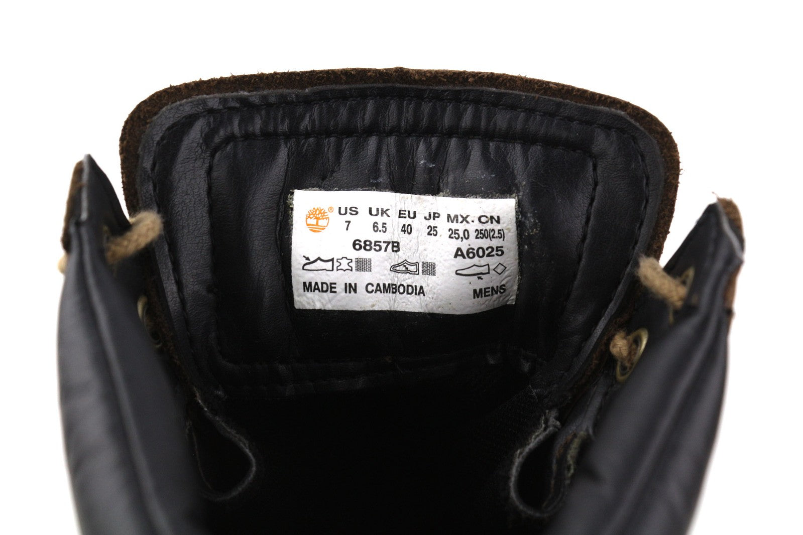 TIMBERLAND 6857B Men Boots EU40/41 Brown Leather Ankle Waterproof Ortholite