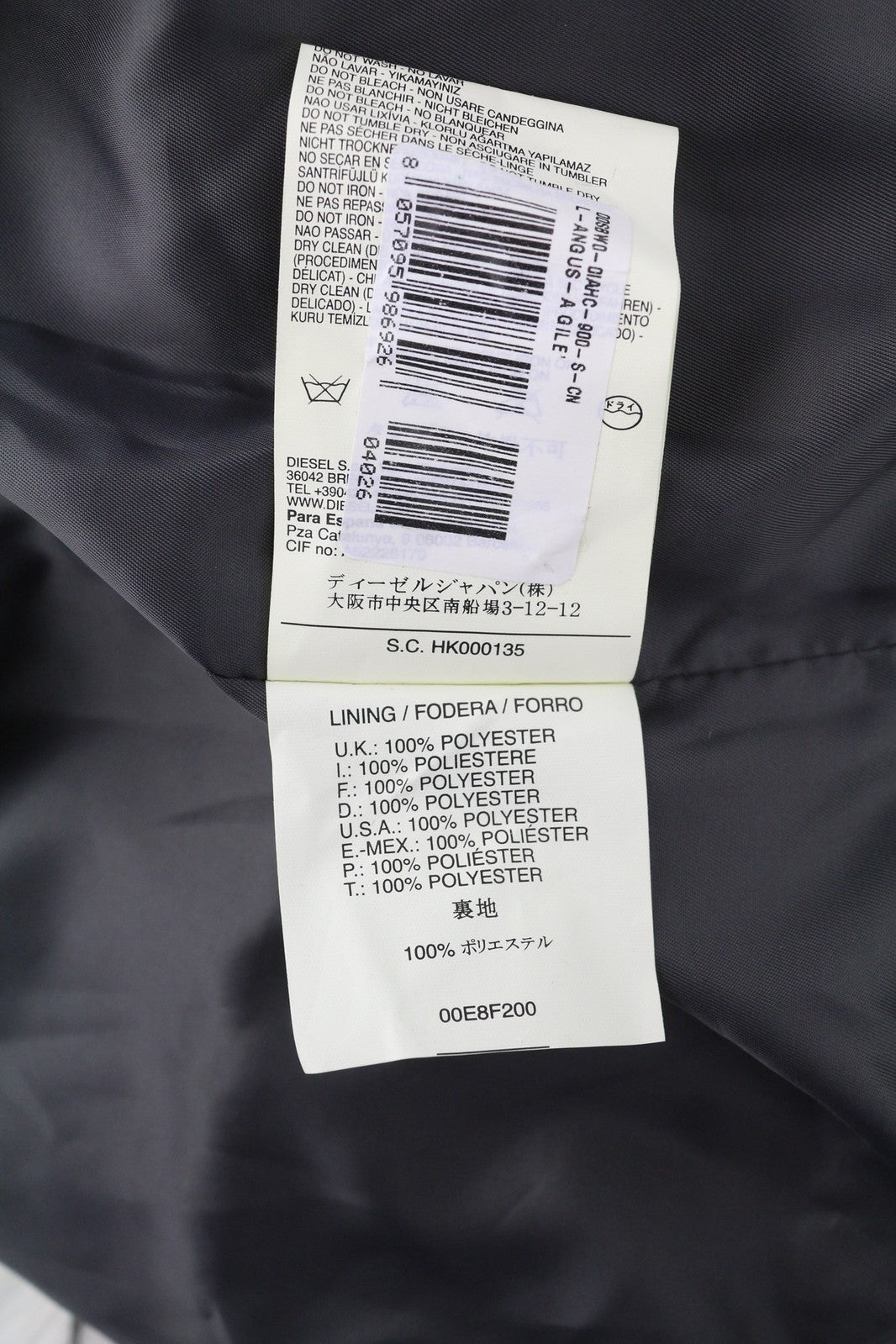 DIESEL L-Angus-A Women Waistcoat S Faux Fur Fluffy Striped Print Black & White