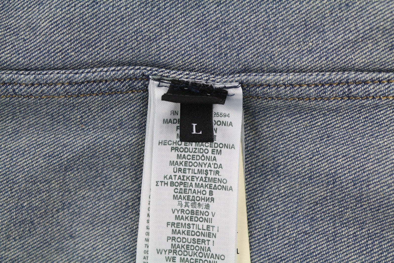 DIESEL D-Milly-SP Men Shirt L Denim Patch Pockets Snap Buttons Spread Neck Blue