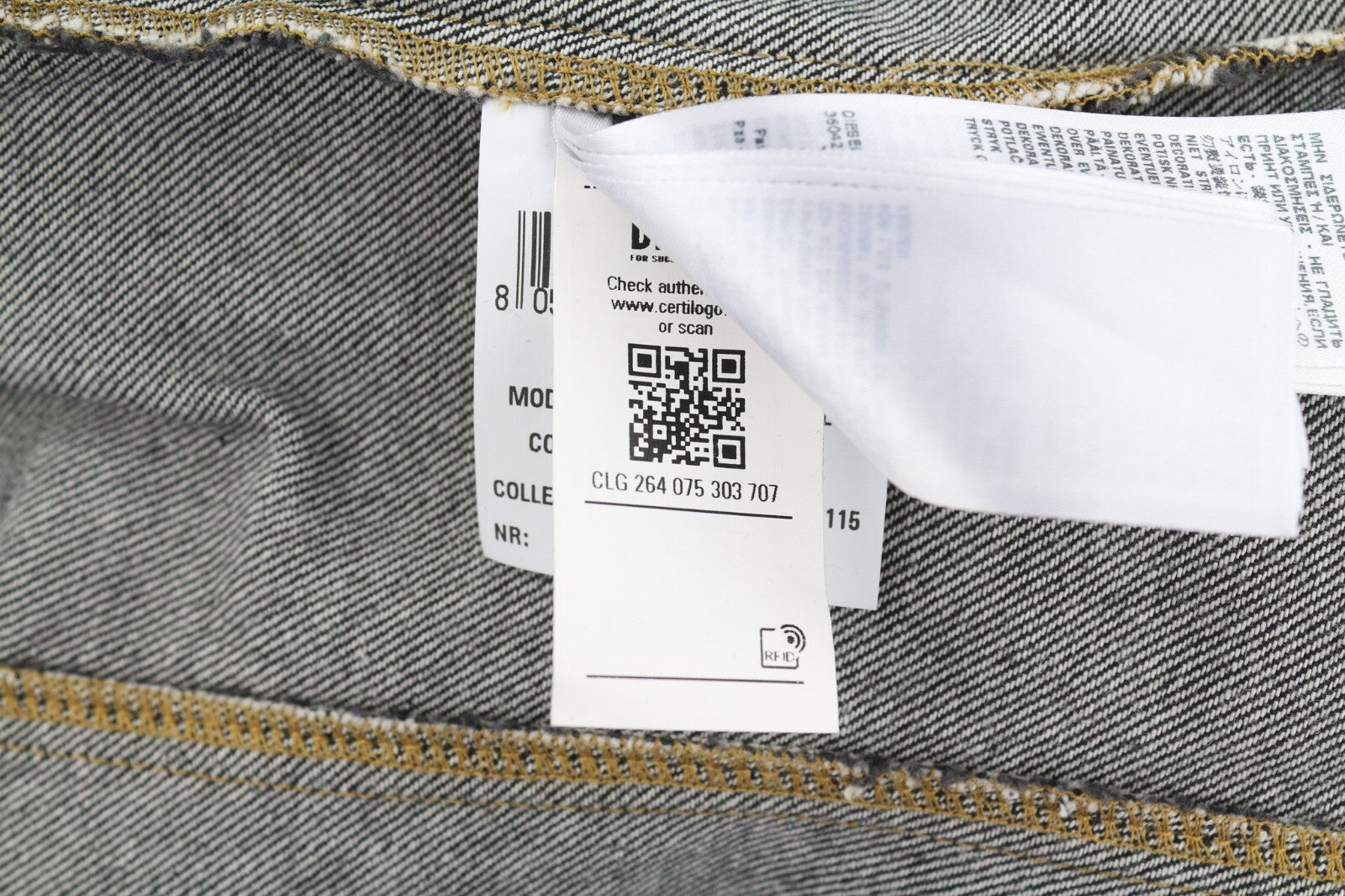 DIESEL De-Rin-F Women Shirt S Denim Western Dark Black Spread Neck Snap Buttons