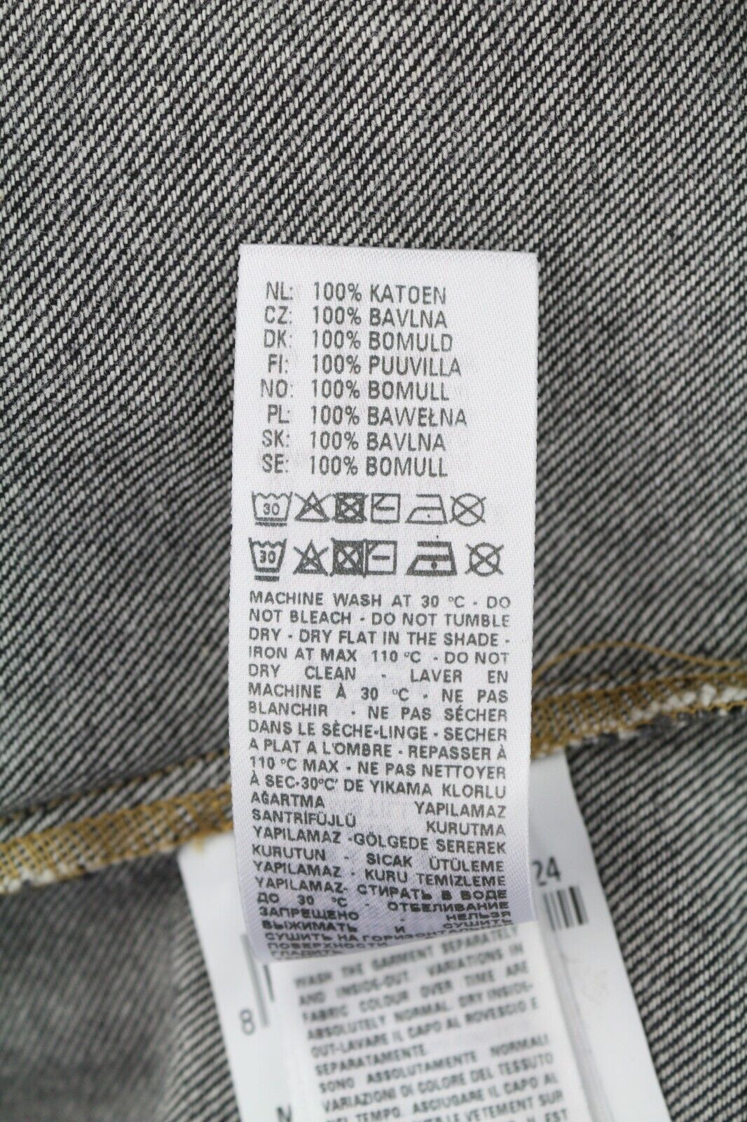 DIESEL De-Rin-F Women Shirt S Denim Western Dark Black Spread Neck Snap Buttons