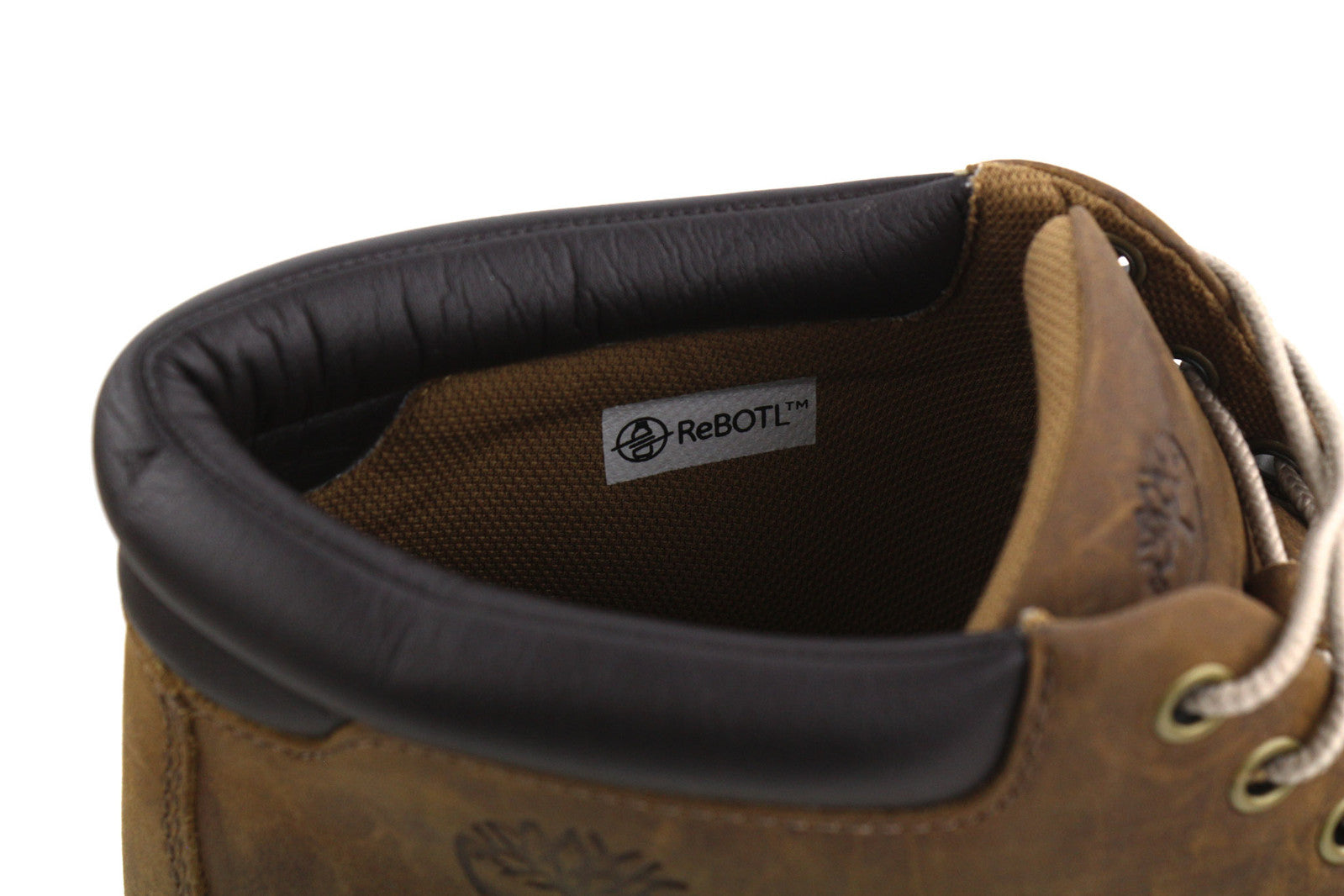 TIMBERLAND A2AMJ Men Boots EU45/46 Mid Brown Leather Lace Up Logo ReBOTL