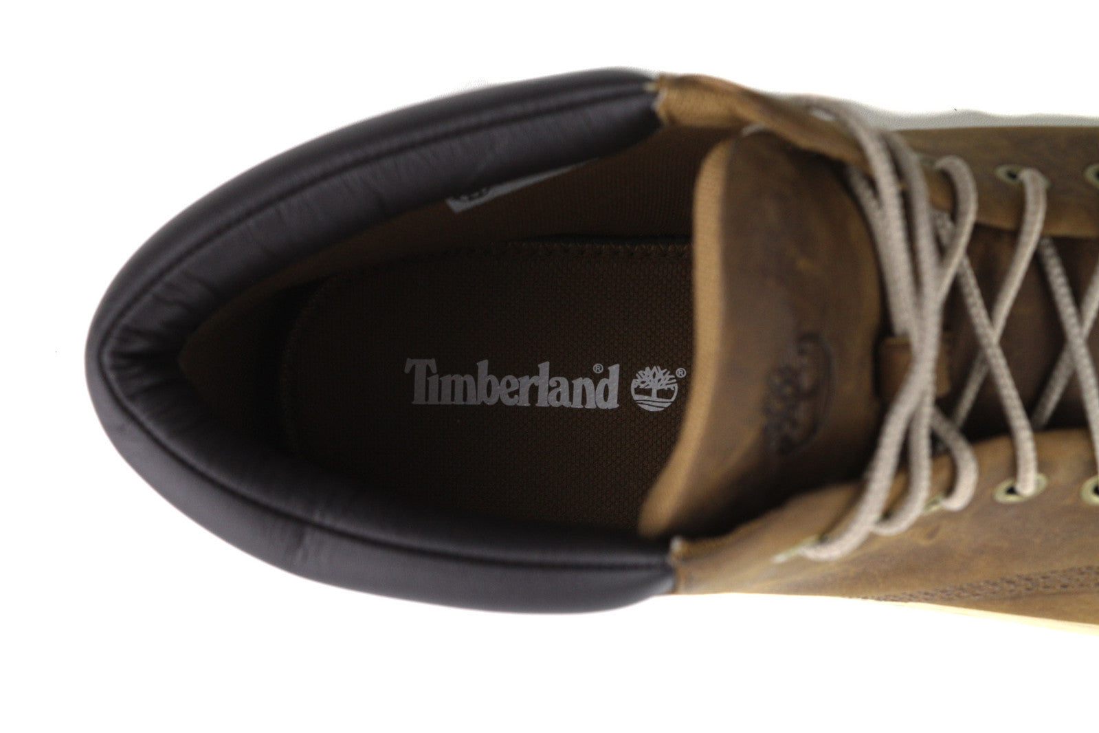 TIMBERLAND A2AMJ Men Boots EU45/46 Mid Brown Leather Lace Up Logo ReBOTL