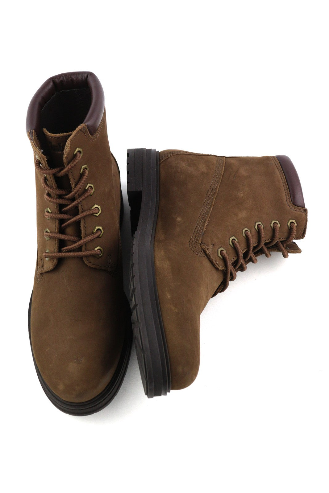 TIMBERLAND Women Boots EU41/41.5 Brown Leather Ankle Top Lace Up Waterproof