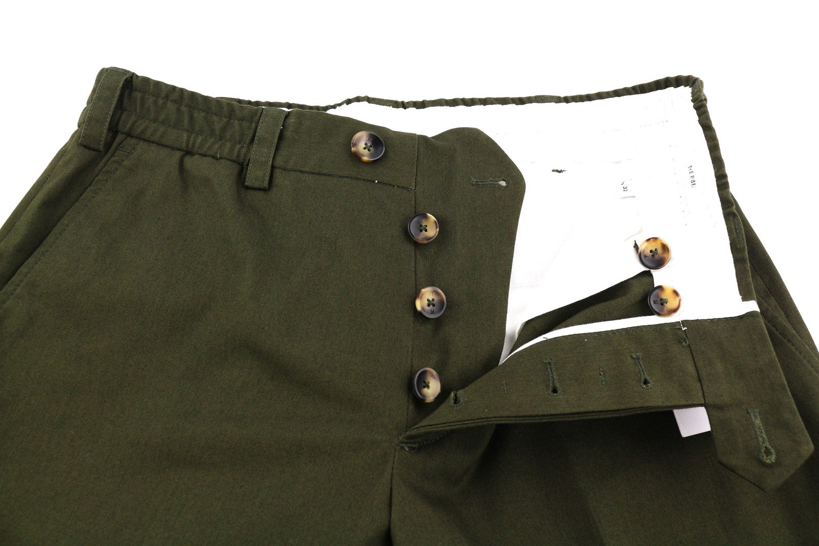 PT TORINO The Rebel Men Trousers W32 Dark Brown Elastic Waist Turn-Up Button