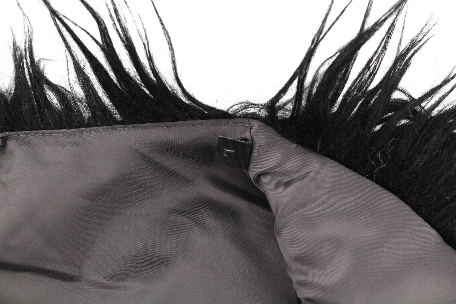 DIESEL L-Angus-A Women Waistcoat L Faux Fur Fluffy Striped Lined Black & White