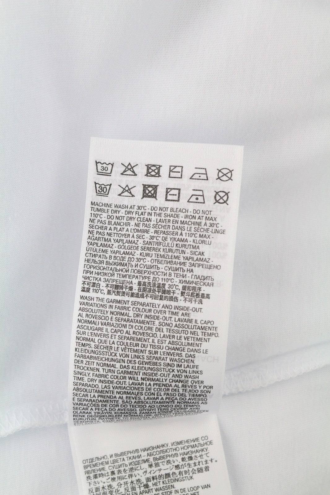 DIESEL T-Just-LS Men Sweatshirt L White Pullover Crew Neck Logo Long Sleeve