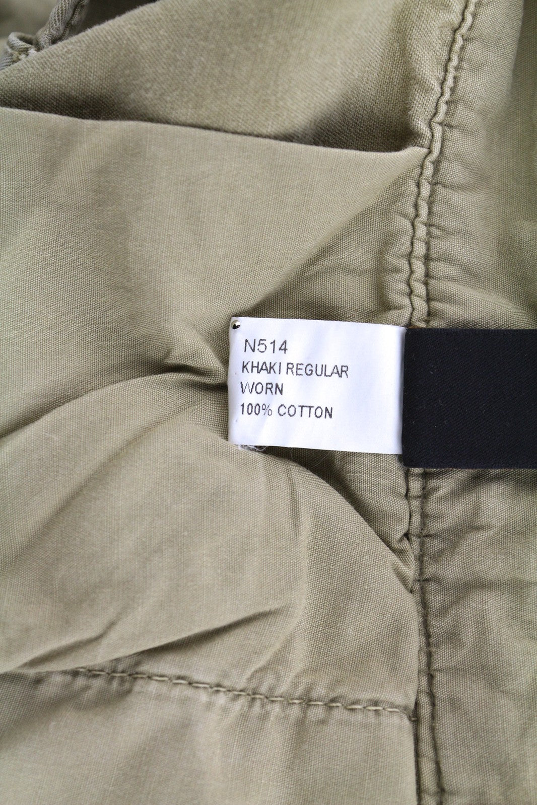 NUDIE Khaki Regular Men Trousers W30/L32 Mid Beige Buttoned Pockets Logo Chino