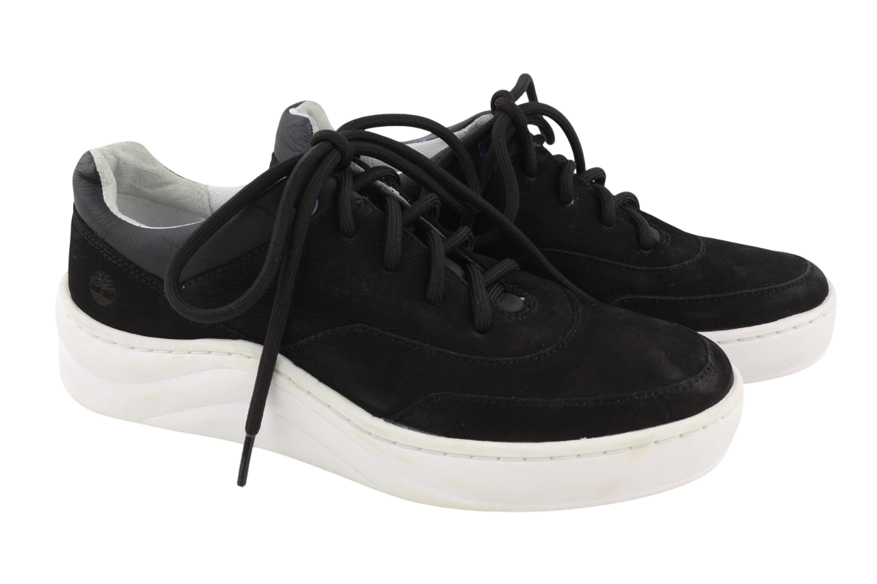 TIMBERLAND A211C-A3646 Women Trainers EU39/39.5 Black Leather Laced Sneakers