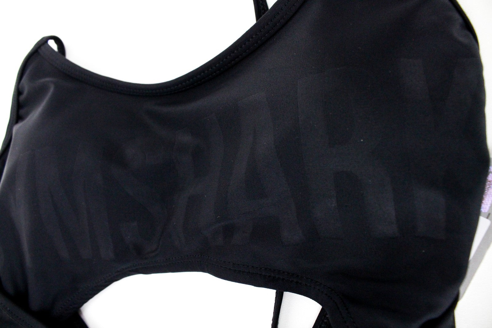 GYMSHARK Expose Women's One-Piece Black Swimsuit XS Stretch Fit Front Back