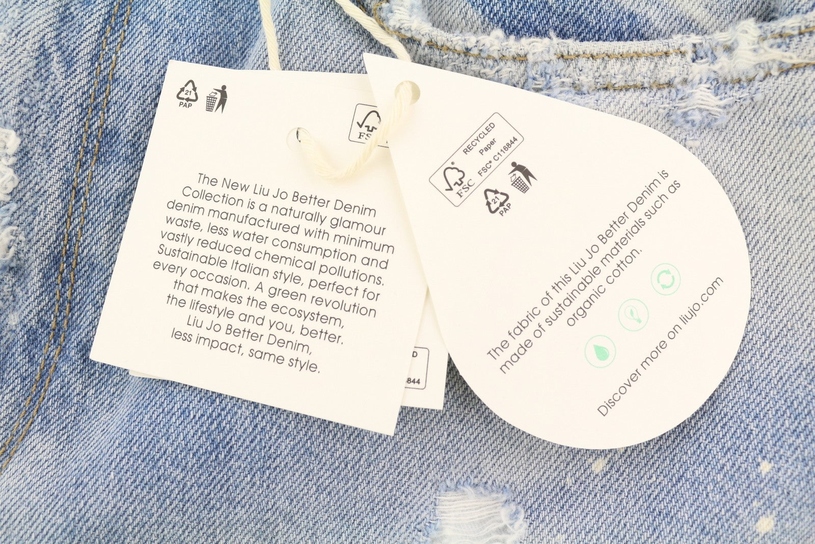 LIU JO Women Jeans W28 High Waist Ripped Distress Painted Washed Blue Denim