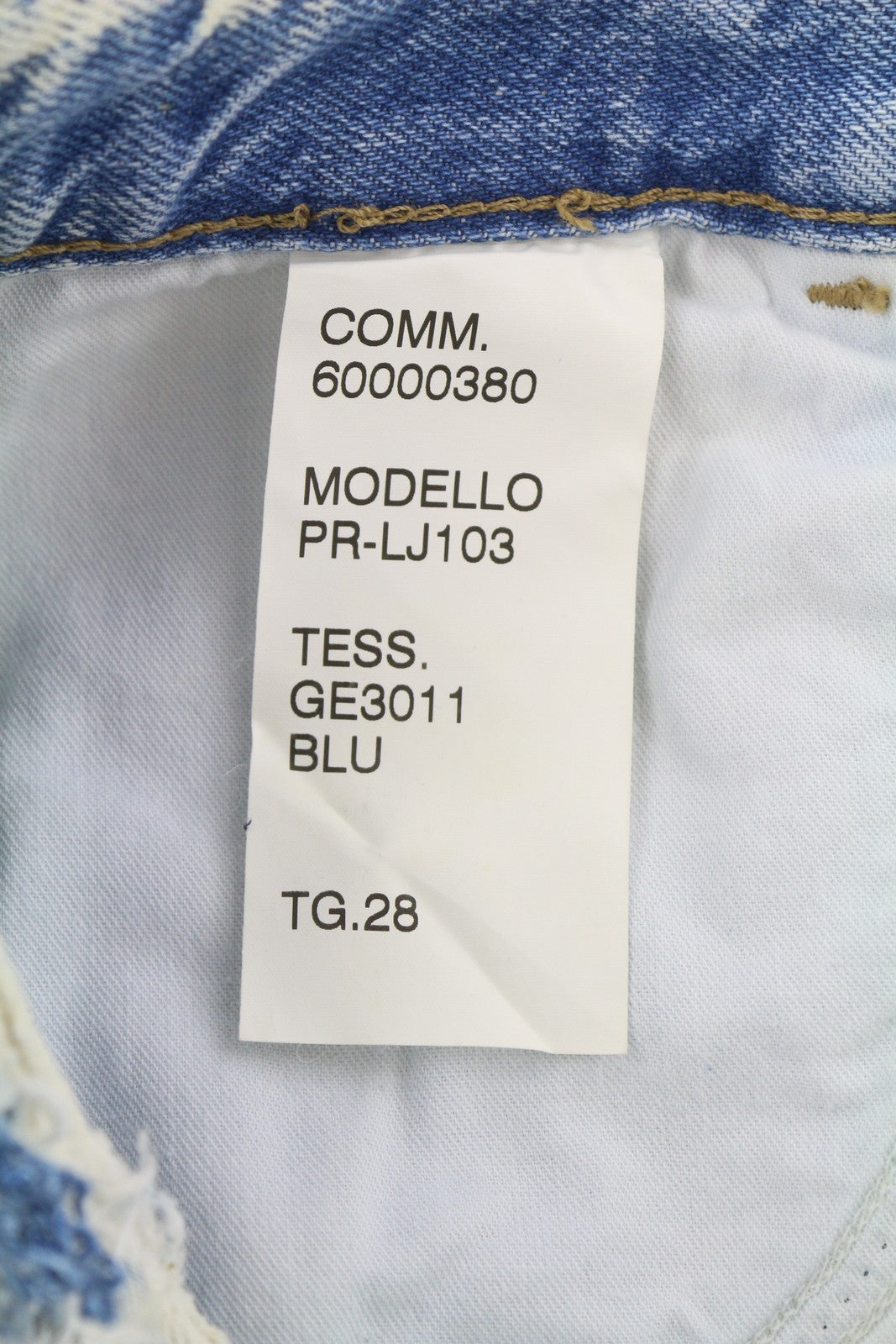 LIU JO Women Jeans W28 High Waist Ripped Distress Painted Washed Blue Denim