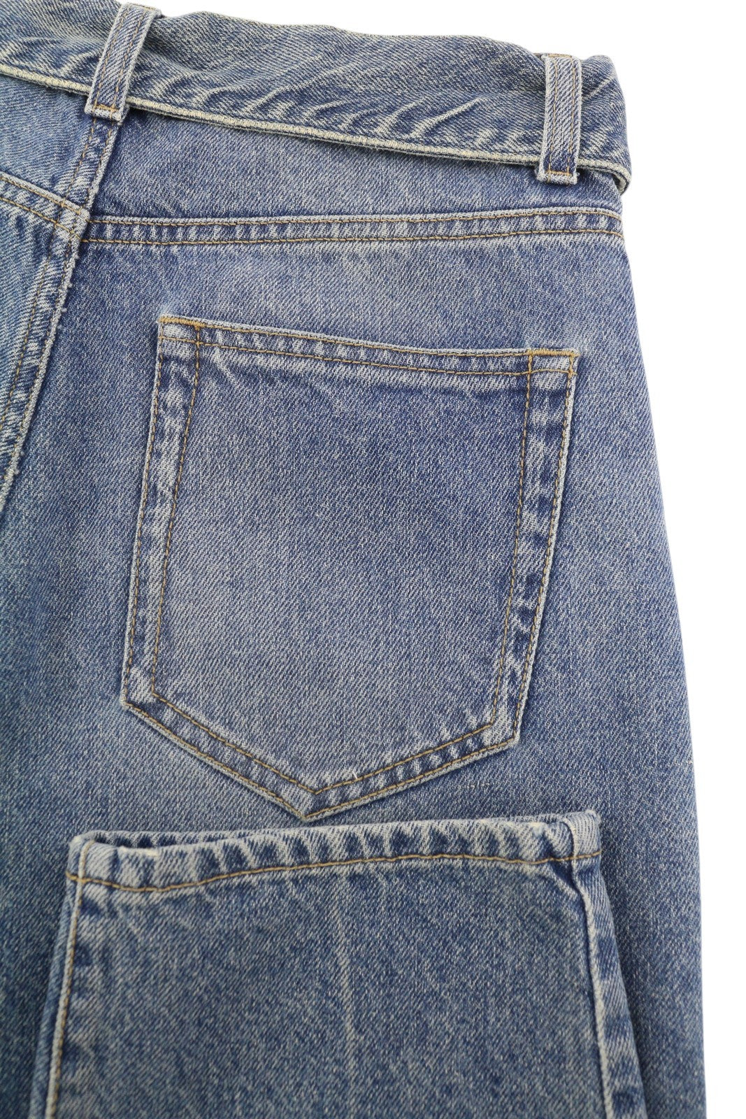 LIU JO Boy Women Jeans W28 Loose Fit High Waist Ankle Belted Washed Blue Denim