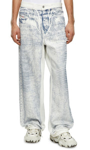 DIESEL 2001 D-Macro 09I73 Men Jeans W32 Loose  Straight Leg Buttoned RRP€375