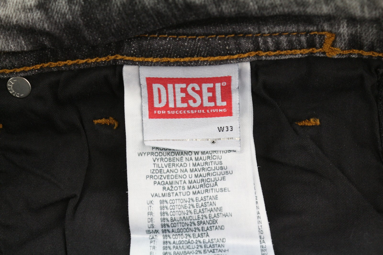 DIESEL 1979 Sleenker R86AT Men Jeans W33/L32 Skinny Distress Grey RRP€225