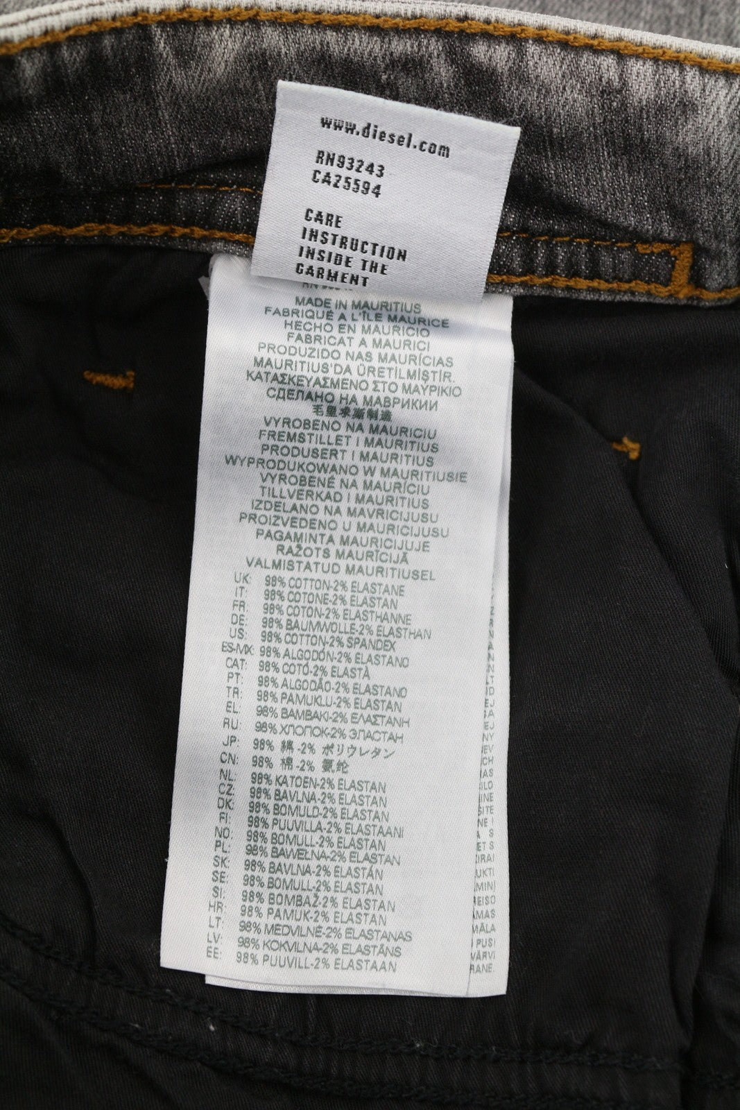 DIESEL 1979 Sleenker R86AT Men Jeans W33/L32 Skinny Distress Grey RRP€225