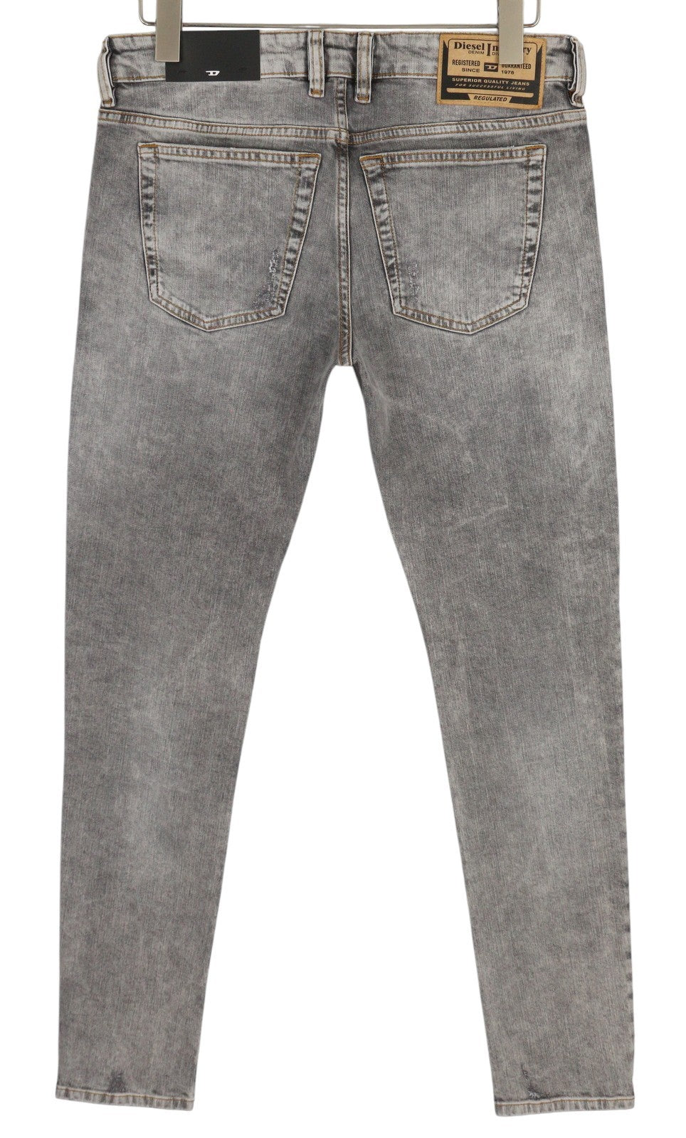 DIESEL 1979 Sleenker R86AT Men Jeans W32/L32 Skinny Distress Grey RRP€225