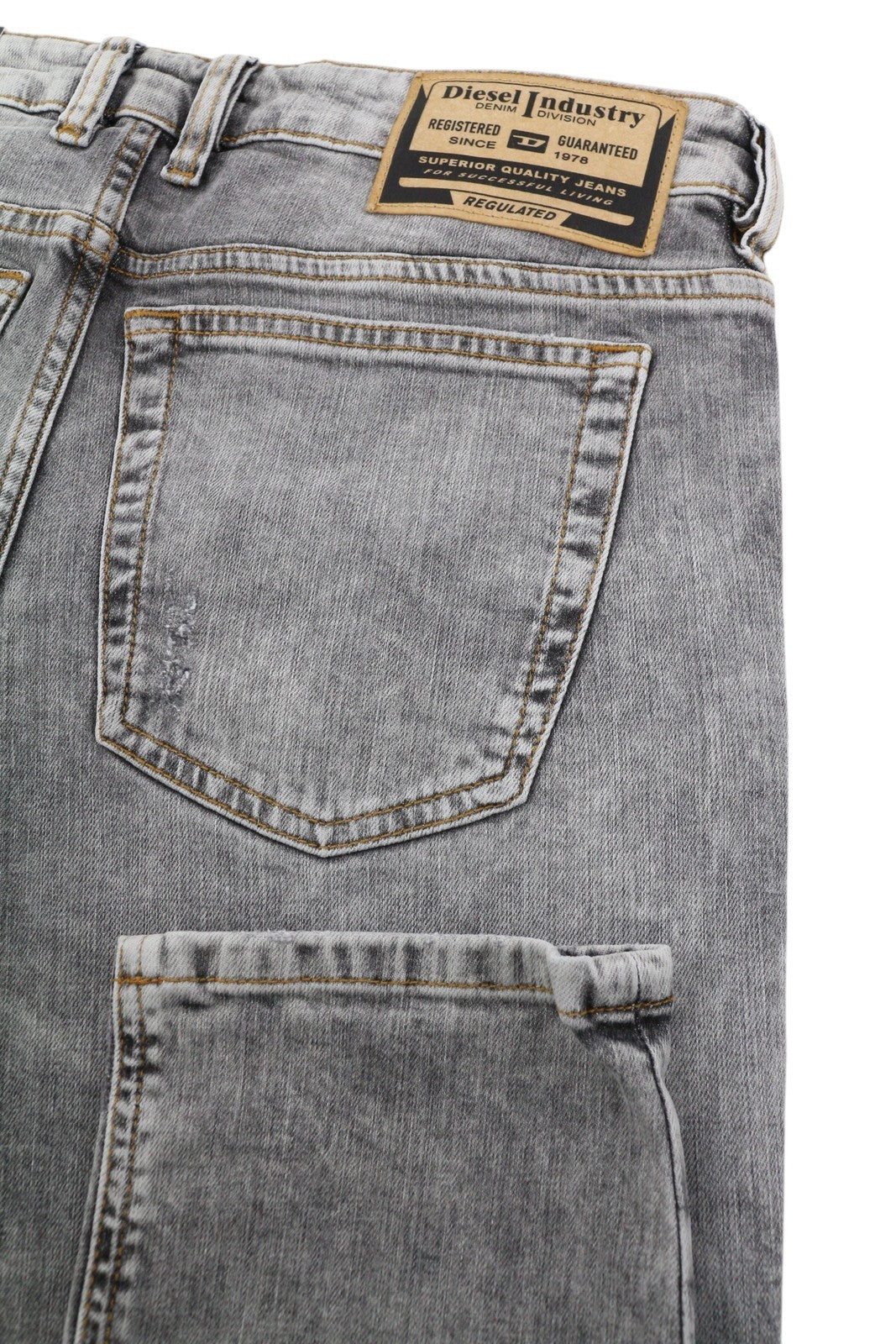 DIESEL 1979 Sleenker R86AT Men Jeans W32/L32 Skinny Distress Grey RRP€225
