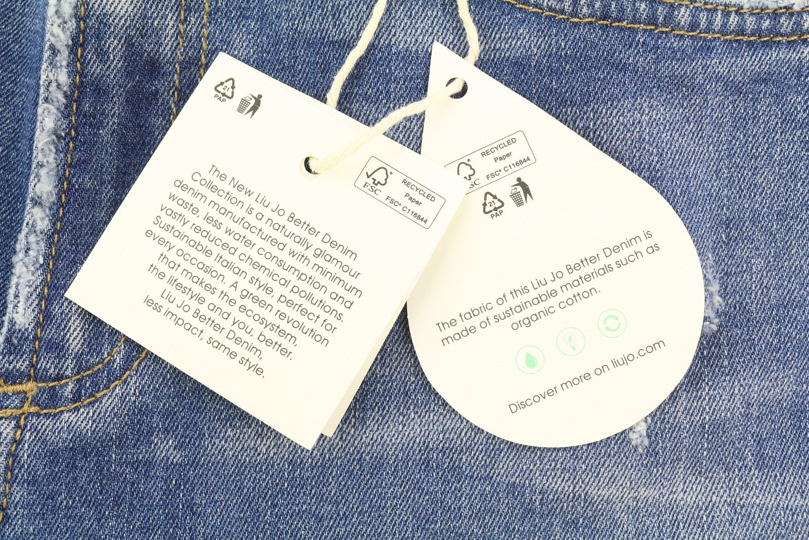 LIU JO Flare Inaly Women Jeans W28 High Waist Ankle Length Ripped Washed Blue