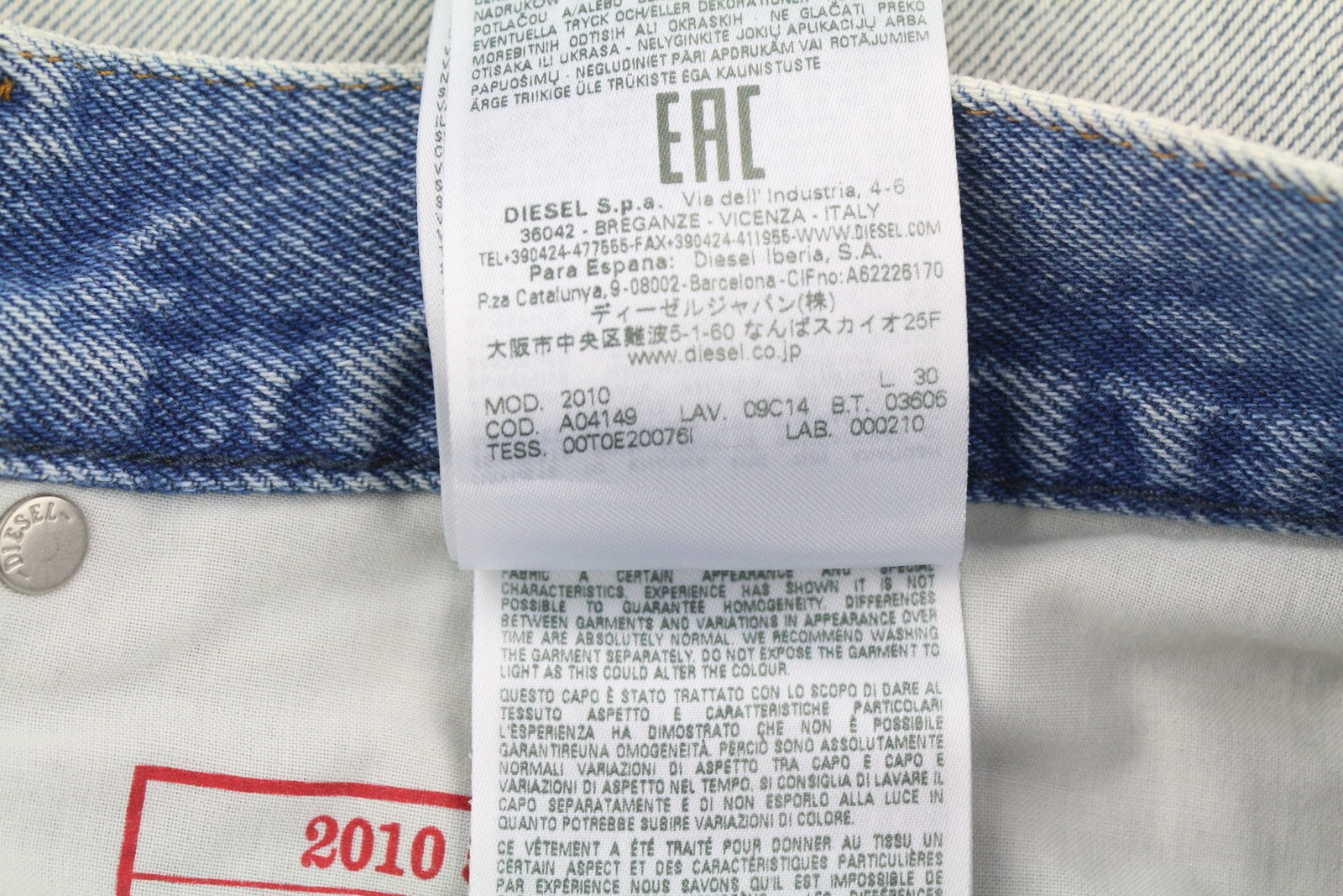 DIESEL 2010 D-MACS 09C14 Men Jeans W36/L30 Loose  Straight Washed Blue RRP€250