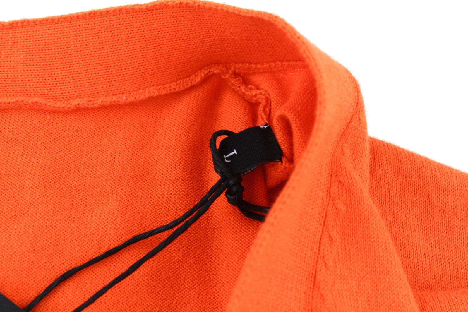 DIESEL K-Trass Men Jumper L Orange Cardigan Cotton Knitted Buttoned V-Neck Logo