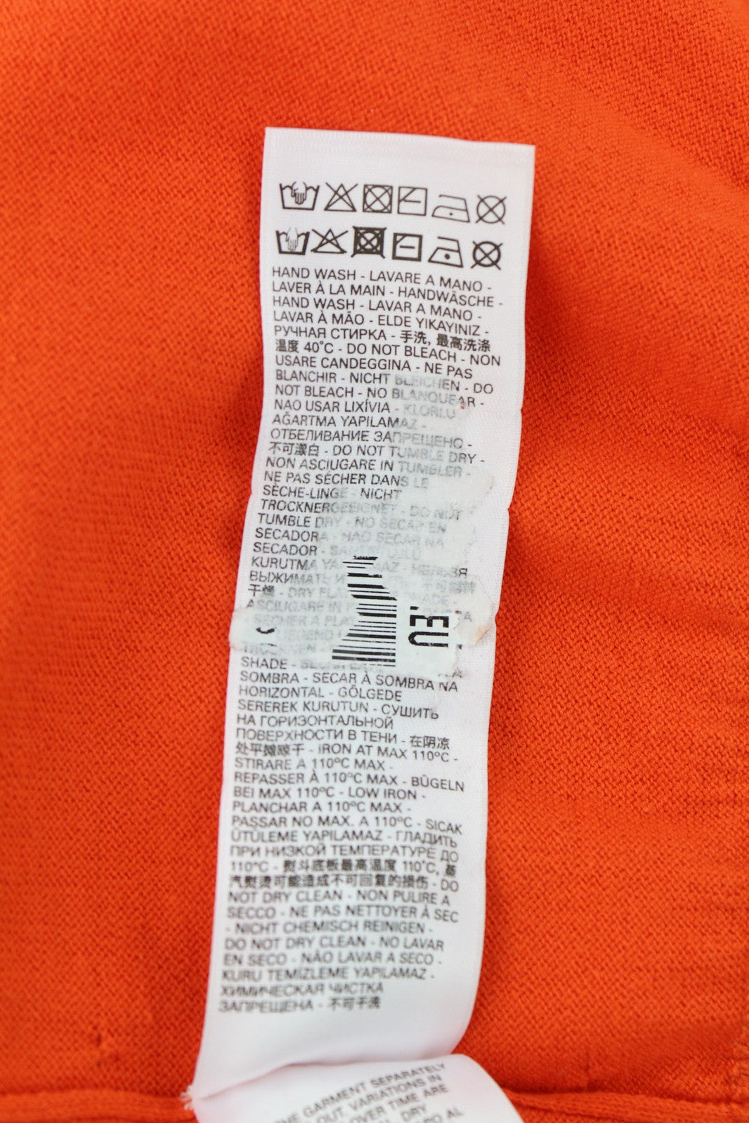 DIESEL K-Trass Men Jumper L Orange Cardigan Cotton Knitted Buttoned V-Neck Logo