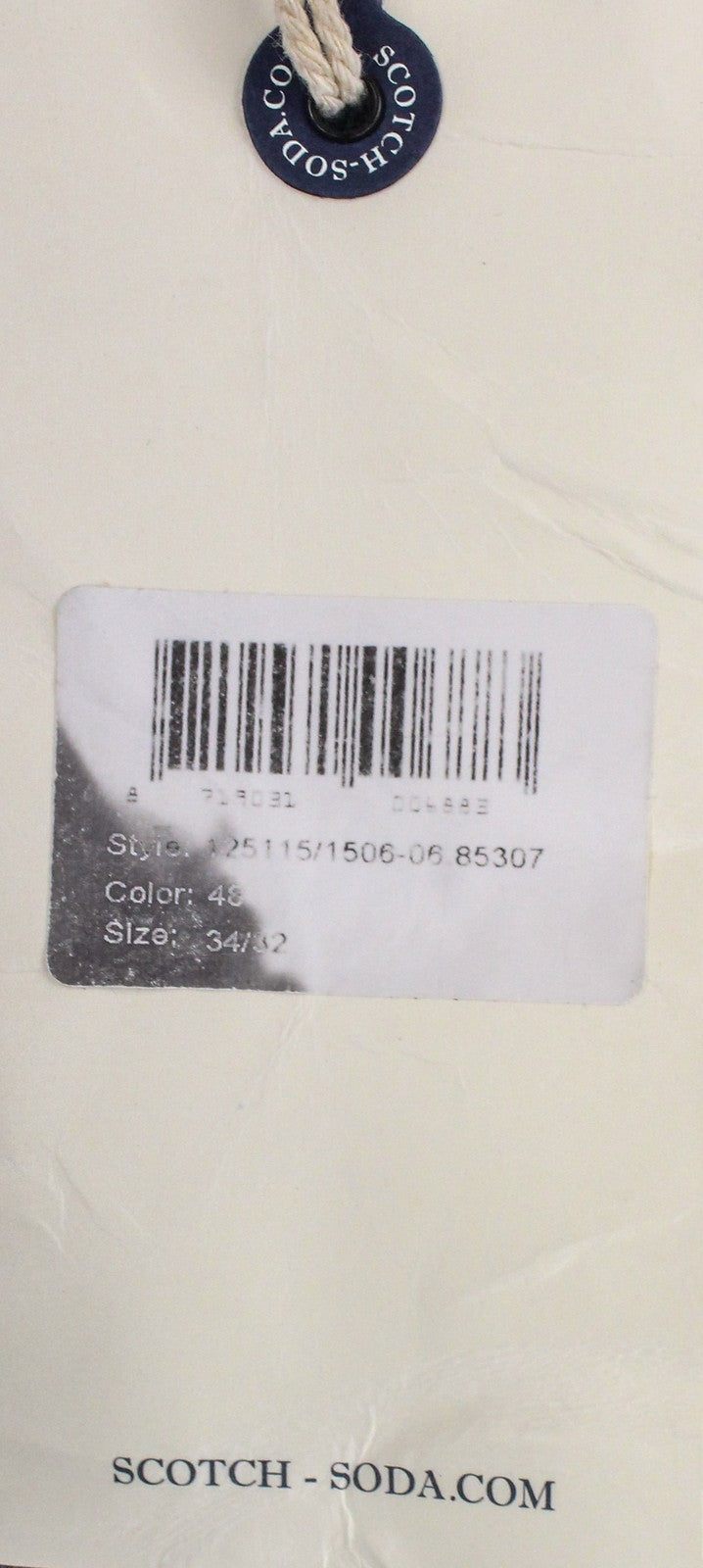 SCOTCH & SODA Skim Men's Skinny Jeans W34/L32 Light Blue Stretch Stone Washed