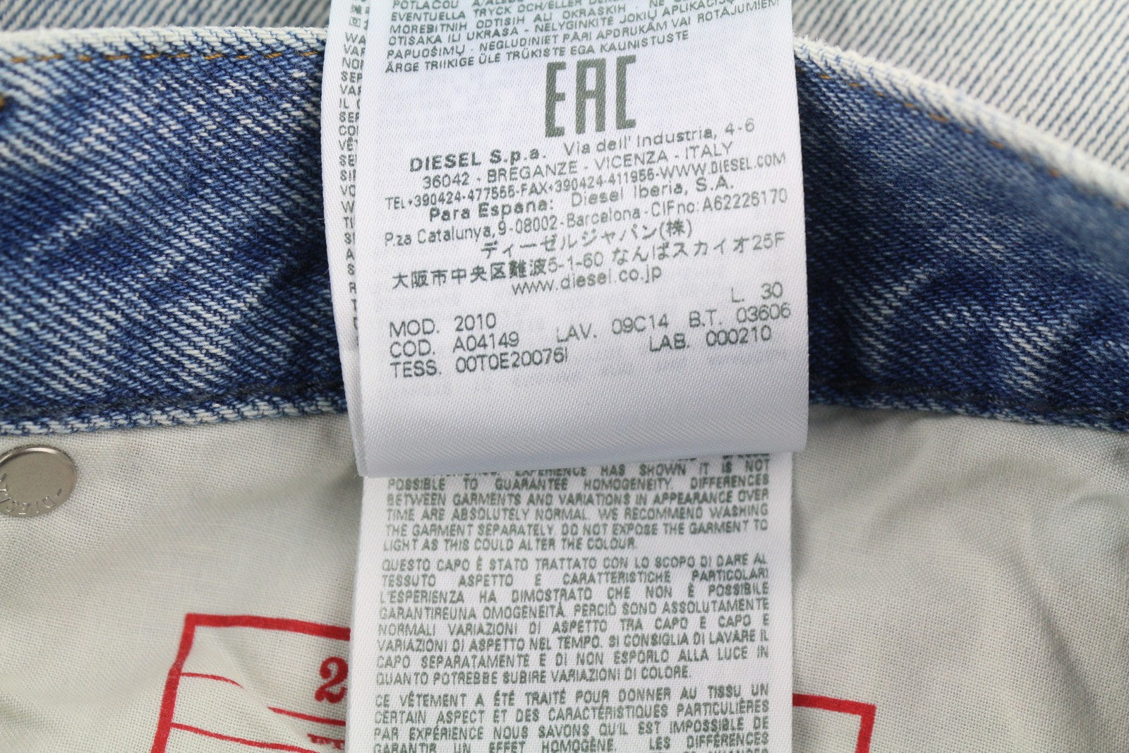 DIESEL 2010 D-MACS 09C14 Men Jeans W34/L30 Loose  Straight Washed Blue RRP250