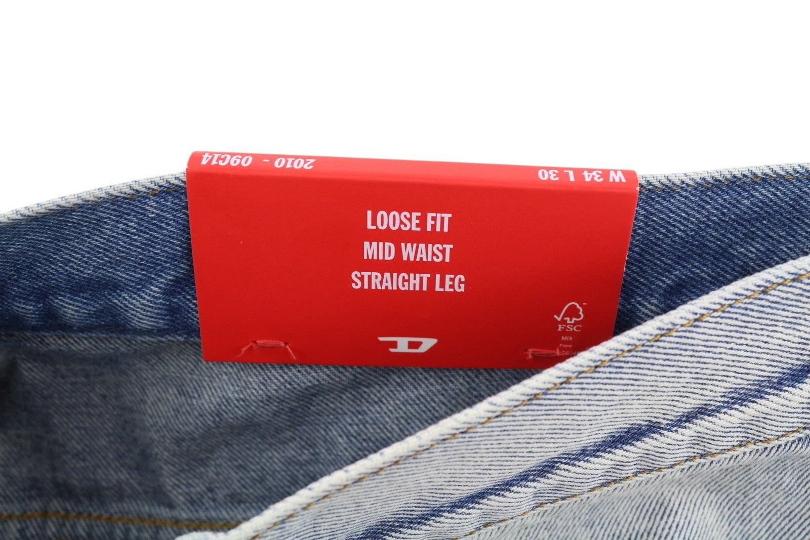 DIESEL 2010 D-MACS 09C14 Men Jeans W34/L30 Loose  Straight Washed Blue RRP250