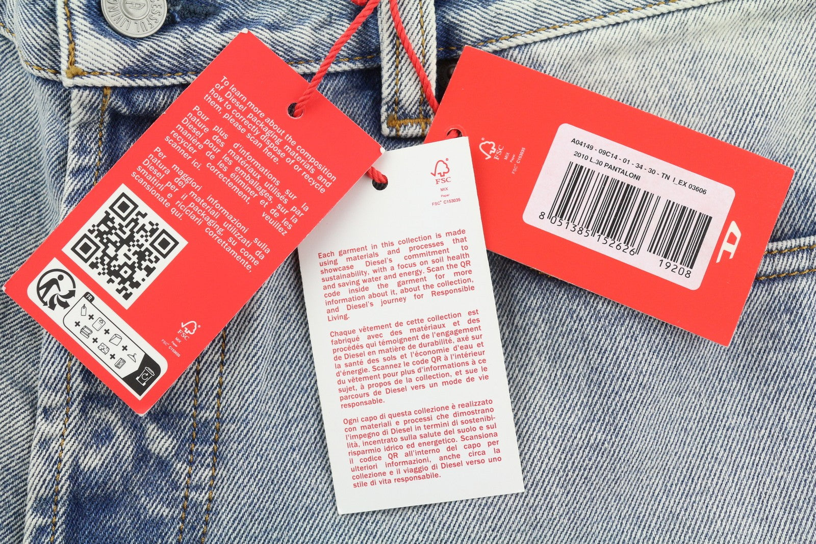 DIESEL 2010 D-MACS 09C14 Men Jeans W34/L30 Loose  Straight Washed Blue RRP250